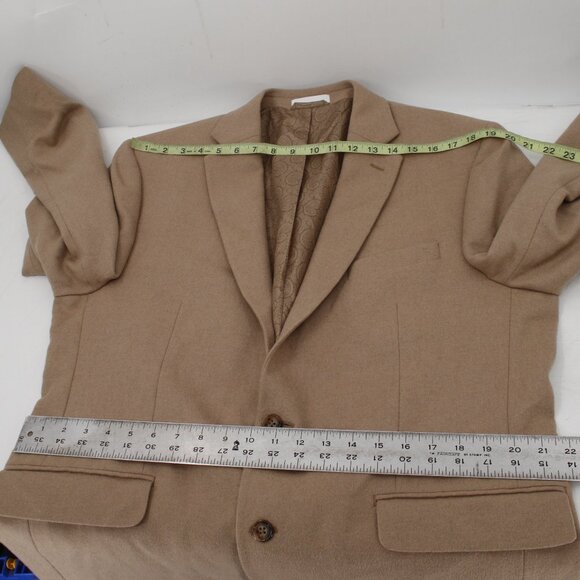 Lauren ralph Lauren sport coat mens 44R two button wool silk cashmere camel - Picture 12 of 15